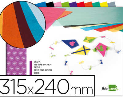 papier-de-soie-liderpapel-18g-m2-format-a4-240x315mm-coloris-assortis-bloc-10f
