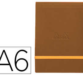 pochette-rhodiarama-webpocket-a6-9x14cm-couverture-simili-cuir-taupe-int-rieur-imprim-fermeture-lastique-orange