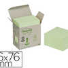 CUBE POST-IT VERT RECYCLÉ 76X76MM