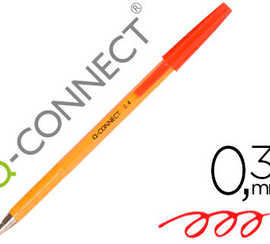 stylo-bille-q-connect-criture-fine-0-3mm-encre-classique-bille-ind-formable-capuchon-encre-couleur-rouge