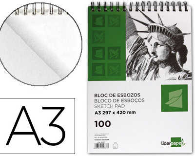 bloc-spirale-liderpapel-esquises-lisse-90g-m2-a3-100f