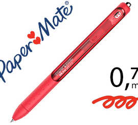 stylo-bille-paper-mate-inkjoy-gel-ratractable-acriture-moyenne-0-3mm-encre-douce-grip-coloris-rouge