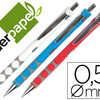 PORTE-MINE LIDERPAPEL PLASTIQU E 0.5MM GRIP SOFT CAOUTCHOUC POINTE ET CAPUCHON MATALLIQUES GOMME MINES COLORIS ASSORTIS PORTE-MINE LIDERPAPEL PLASTIQU E 0.5MM GRIP SOFT CAOUTCHOUC POINTE ET CAPUCHON MATALLIQUES GOMME MINES COLORIS ASSORTIS