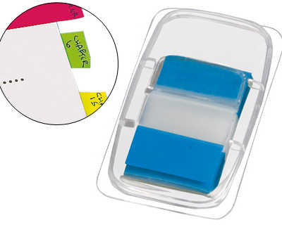 marque-pages-q-connect-standard-index-25x43mm-50f-coloris-bleu