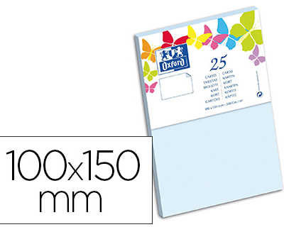 carte-oxford-v-lin-100x150mm-2-40g-coloris-bleu-ciel-tui-25u