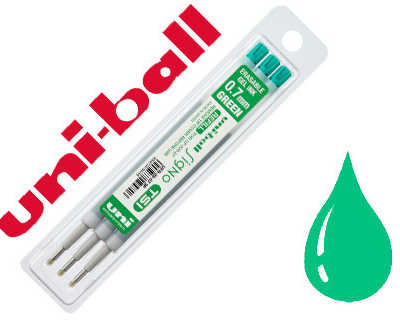 recharge-uniball-roller-signo-tsi-encre-gel-effacable-pointe-moyenne-traca-0-7mm-coloris-vert-set-3-unitas