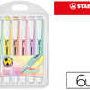 SURLIGNEUR STABILO SWING COOL PASTEL MODELE DE POCHE AVEC AGRAFE TRACA 1/4MM POCHETTE 6 COLORIS ASSORTIS SURLIGNEUR STABILO SWING COOL PASTEL MODELE DE POCHE AVEC AGRAFE TRACA 1/4MM POCHETTE 6 COLORIS ASSORTIS