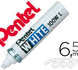 marqueur-pentel-peinture-point-e-biseautae-large-trait-6-5mm-indalabile-opaque-tous-usages-tous-matariaux-coloris-blanc