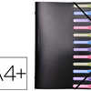 TRIEUR EXACOMPTA 3 RABATS POLY PROPYLENE A4+ 12 COMPARTIMENTS FENÊTRES FERMETURE ALASTIQUE COLORIS NOIR TRIEUR EXACOMPTA 3 RABATS POLY PROPYLENE A4+ 12 COMPARTIMENTS FENÊTRES FERMETURE ALASTIQUE COLORIS NOIR