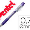 PORTE-MINE PENTEL FIESTA GRIP CAOUTCHOUC CONFORT AGRAFE ET GOMME RECHARGEABLE MINE 0,7MM CORPS COLORIS VIOLET