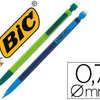PORTE-MINE BIC MATIC COMBOS 0. 7MM EMBOUT GOMME CORPS ET AGRAFE COLORAS 3 MINES HB