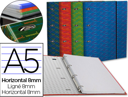 Classeur Et Bloc A5-4 Anneaux Ronds De 32 Mm - 150 Feuilles